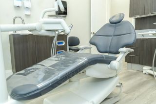 Reclined treatment chair at Smile Makers of Georgia